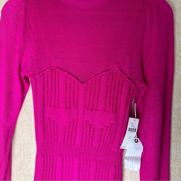 Anthropologie Pink Rose Size XS Long Sleeve Dress - Picture 5 of 6